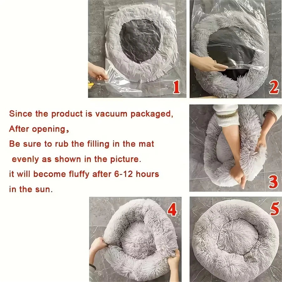 Cama suave para Gato, almohadilla de felpa cálida de piel sintética para perro,