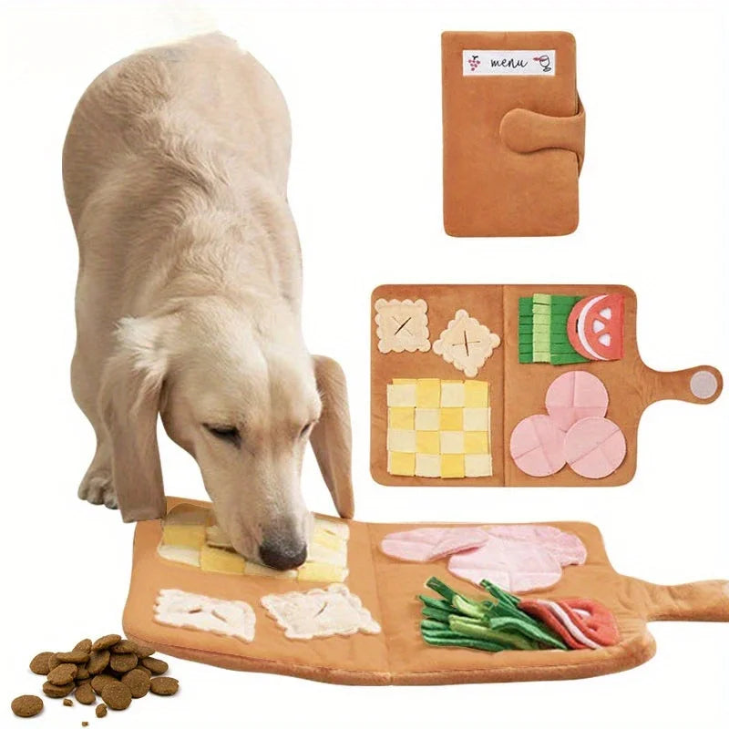 Estera interactiva para perros, juguete rompecabezas de alimentación