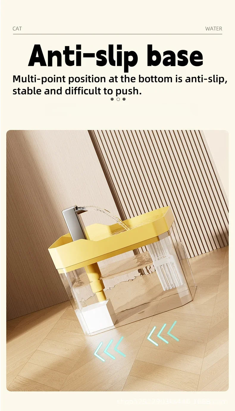 Fuente de agua para gatos de 1,5 l, dispensador de agua con filtro automático