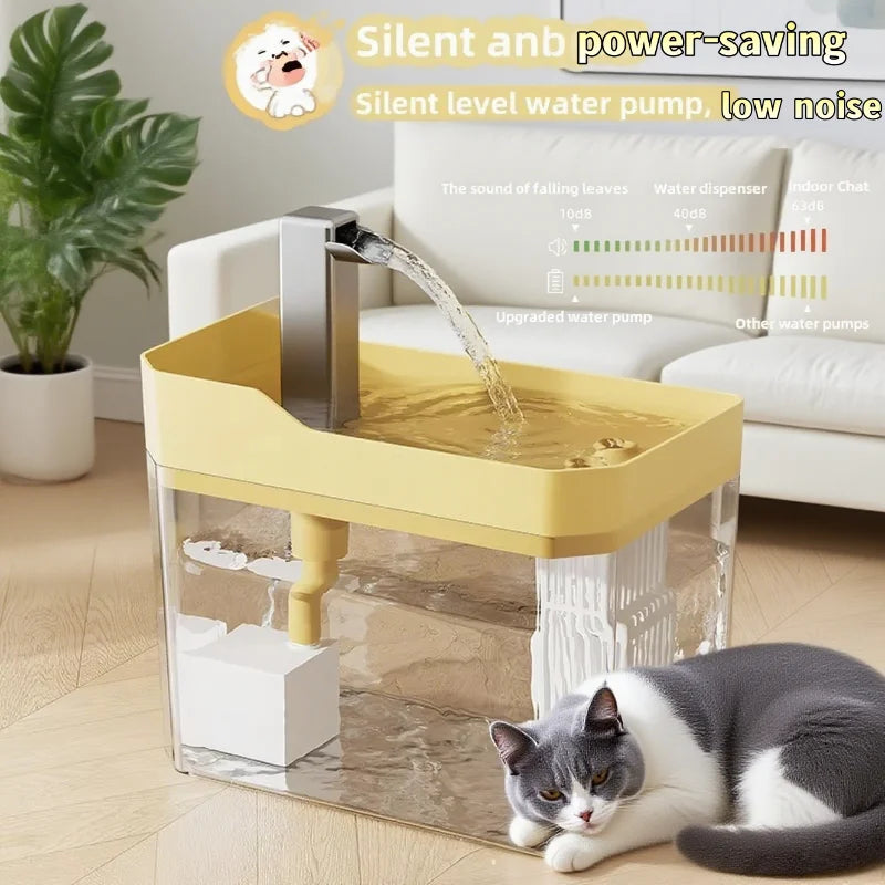 Fuente de agua para gatos de 1,5 l, dispensador de agua con filtro automático