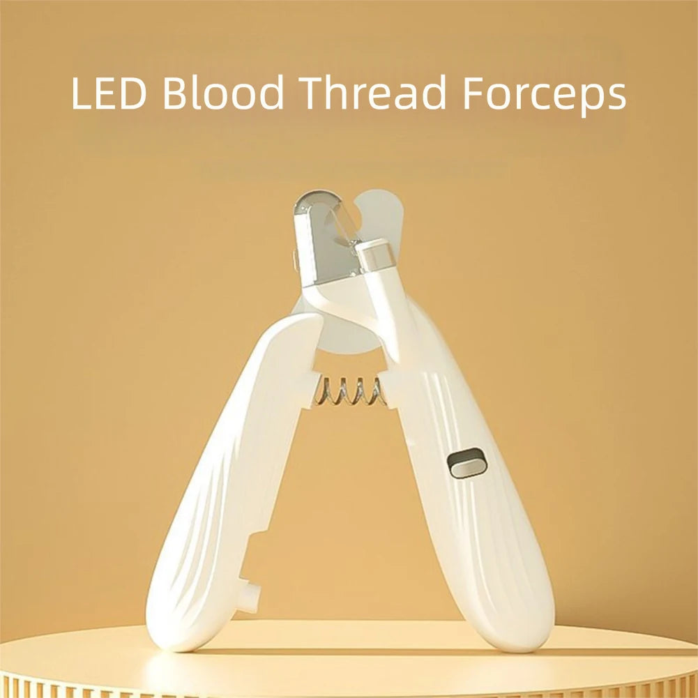 Cortauñas para mascotas con luz LED, higiene,