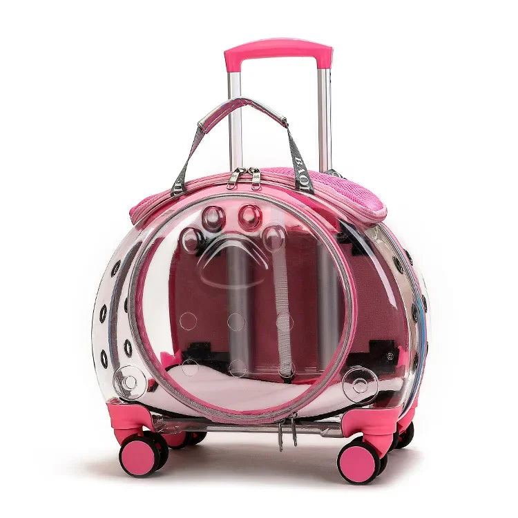 Bolsa transparente para gatos, transportador multiusos de doble hombro para gatos