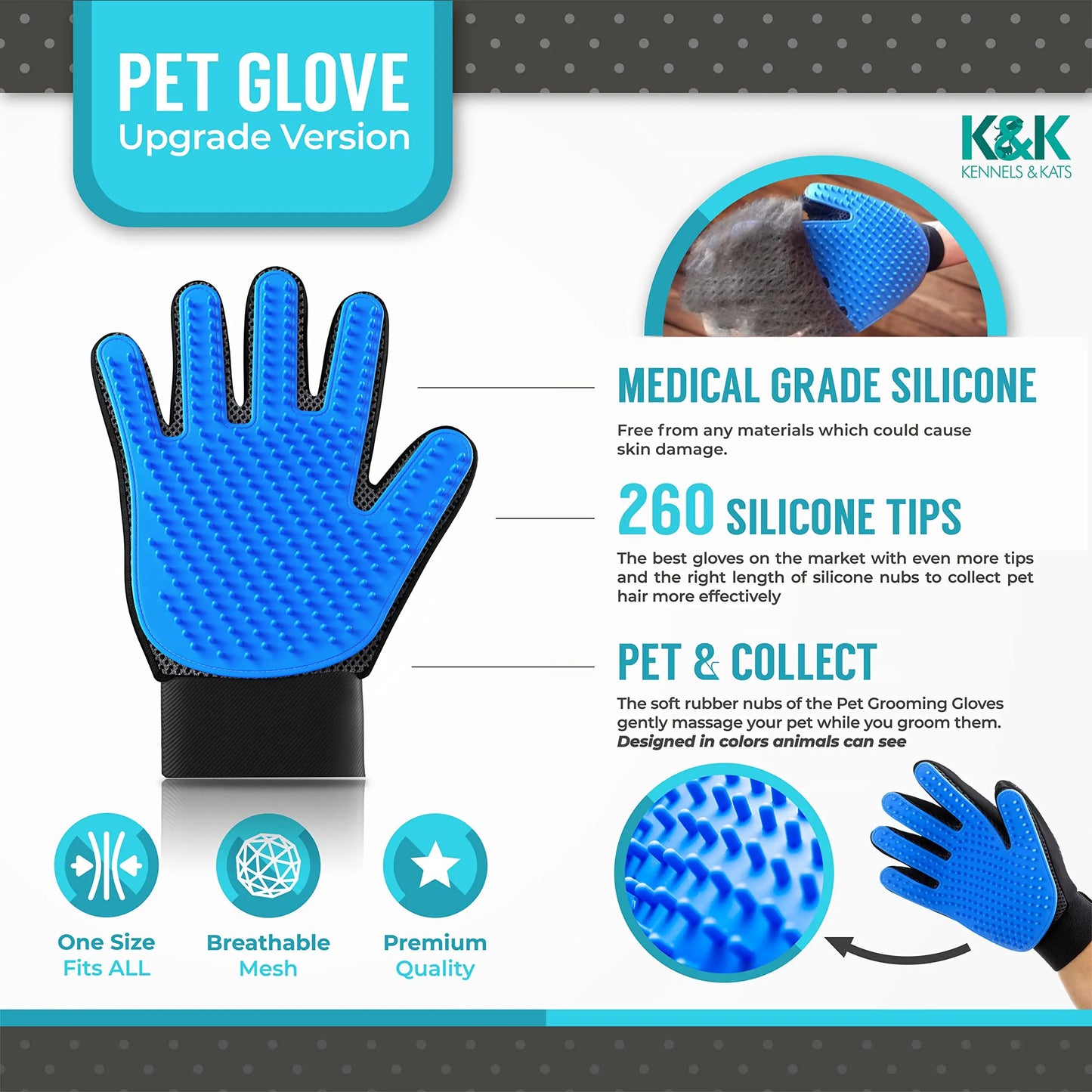 Guantes para el cuidado de mascotas