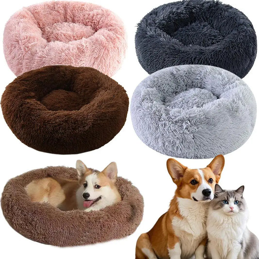 Cama Donut Antiansiedad para Gatos y Perros Pequeños