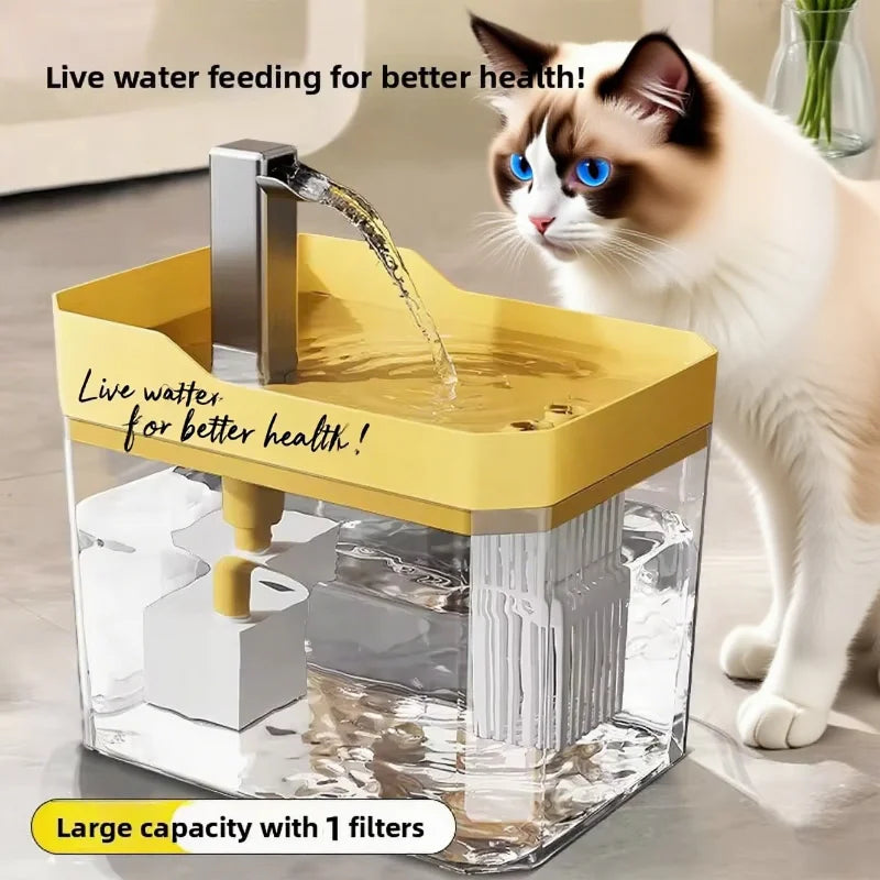 Fuente de agua para gatos, filtro automático, dispensador de bebidas
