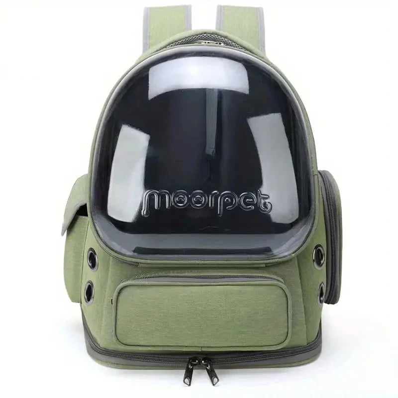 Mochila transportadora portátil para mascotas, bolsa de burbujas transpirable, cómoda y elegante para gatos y perros