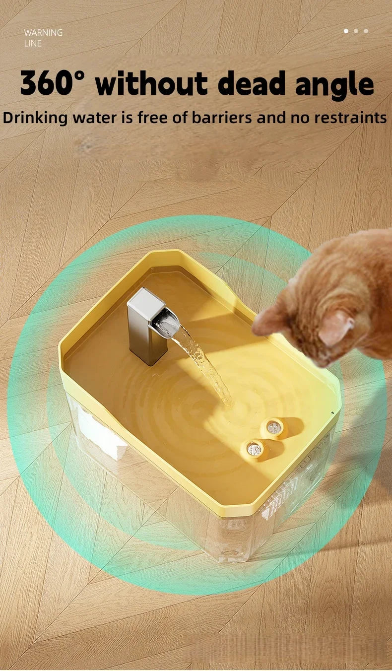 Fuente de agua para gatos de 1,5 l, dispensador de agua con filtro automático
