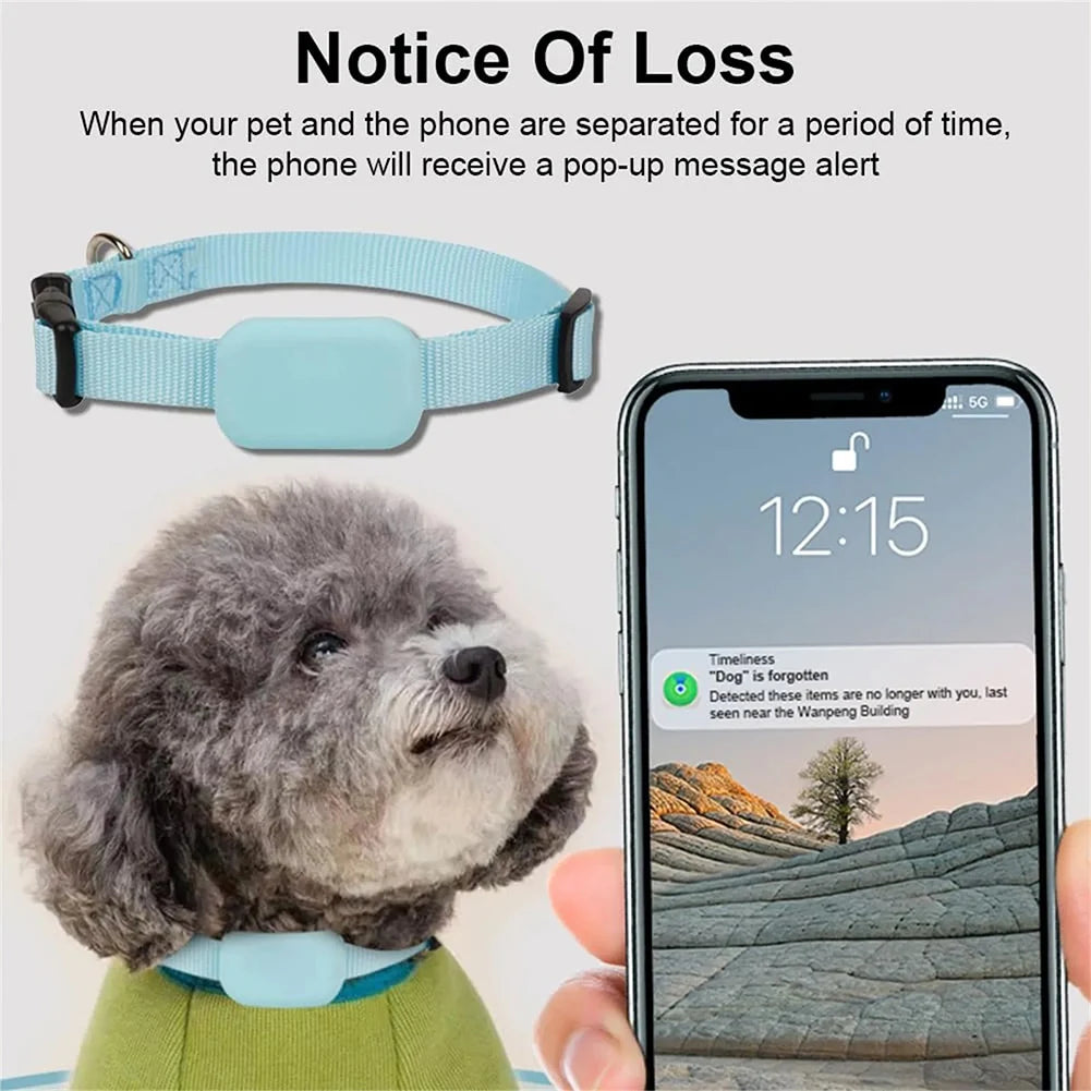 Rastreador GPS para Mascotas con Collar Ajustable, Localizador Inteligente para Perros y Gatos