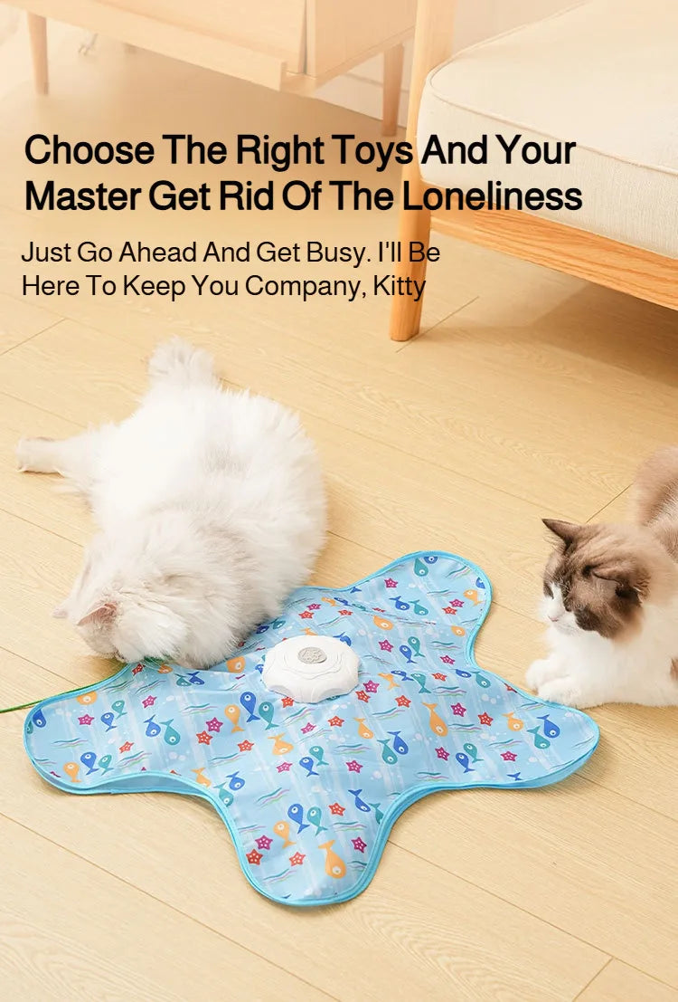 Juguete inteligente inalámbrico automático para gatos resistente a mordeduras 360 °   Sensor de rotación