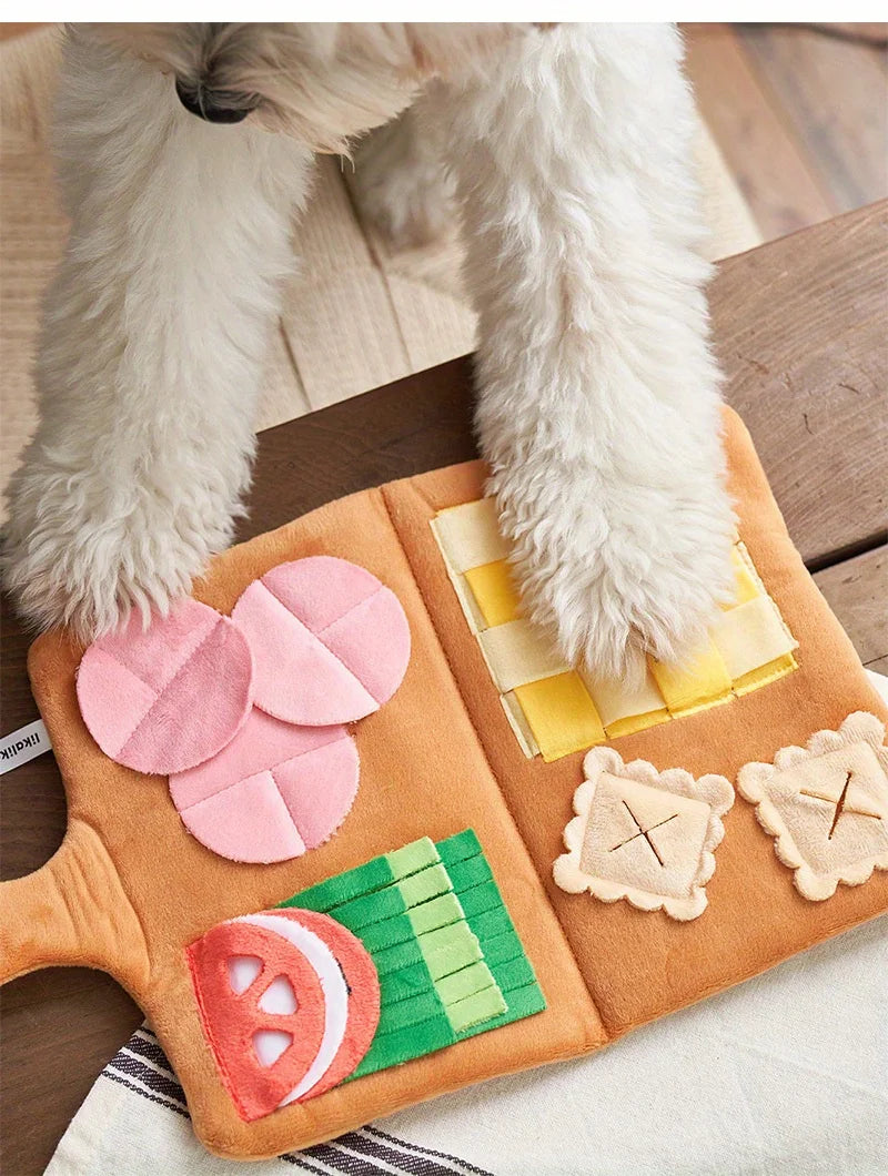 Estera interactiva para perros, juguete rompecabezas de alimentación