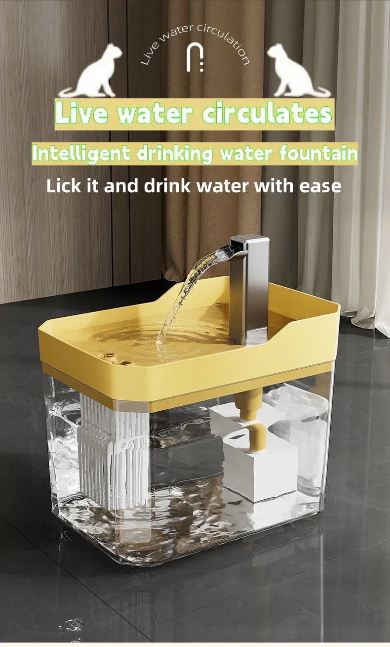 Fuente de agua para gatos, filtro automático, dispensador de bebidas