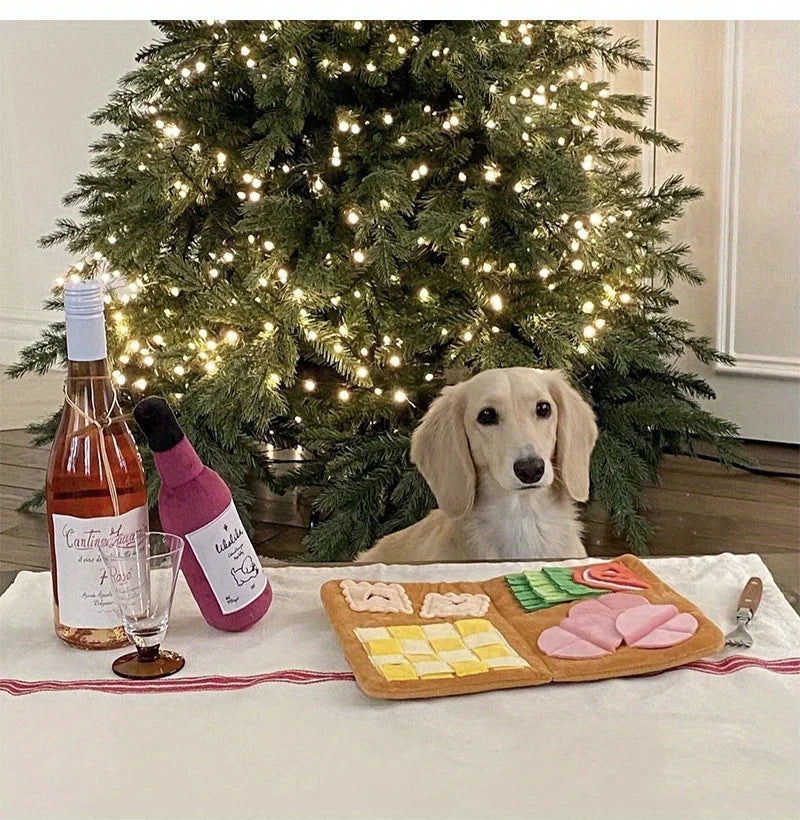 Estera interactiva para perros, juguete rompecabezas de alimentación