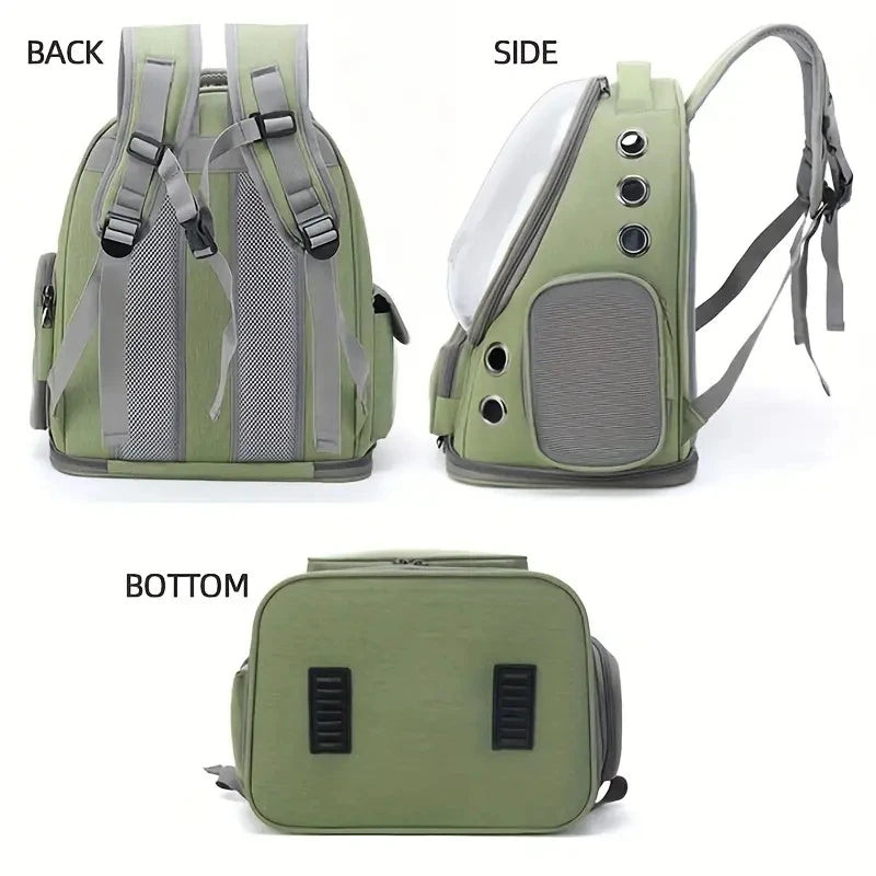 Mochila transportadora portátil para mascotas, bolsa de burbujas transpirable, cómoda y elegante para gatos y perros