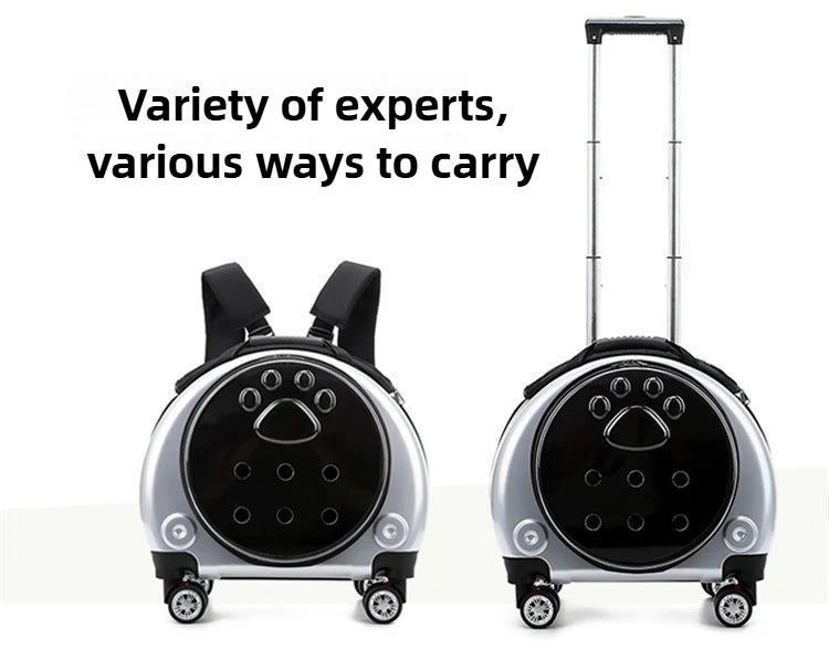 Bolsa transparente para gatos, transportador multiusos de doble hombro para gatos
