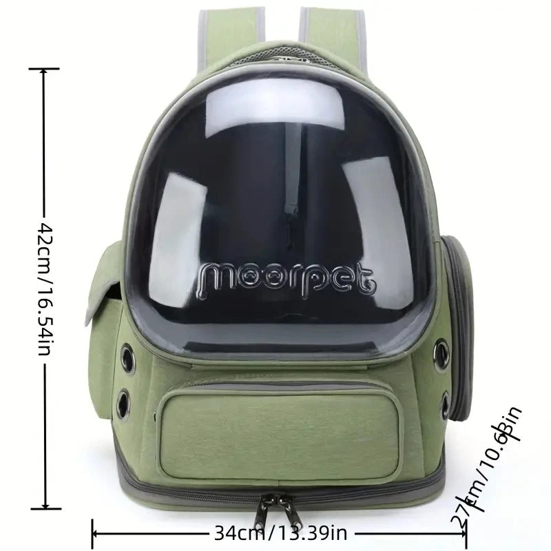 Mochila transportadora portátil para mascotas, bolsa de burbujas transpirable, cómoda y elegante para gatos y perros