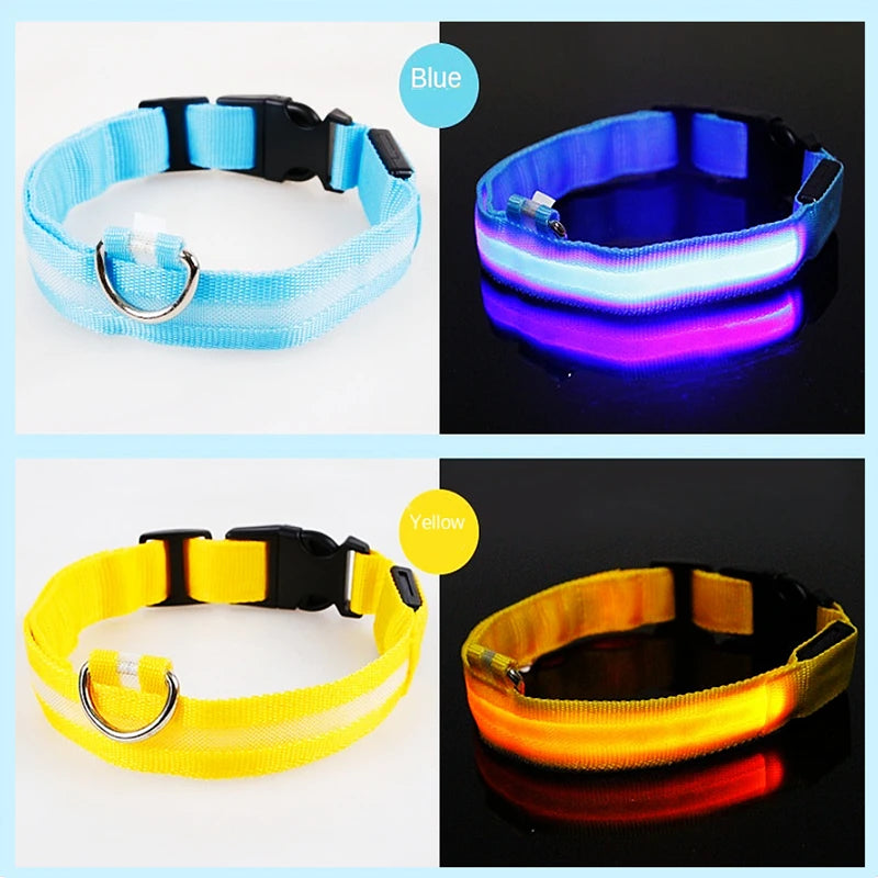 Collar Luminoso Recargable por USB, Collar Ajustable con Luz LED