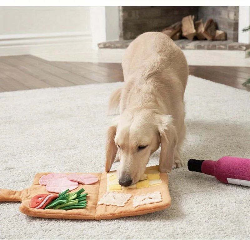 Estera interactiva para perros, juguete rompecabezas de alimentación