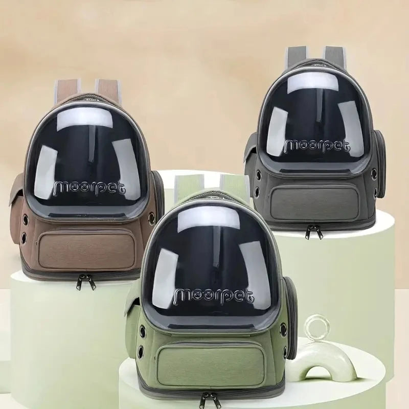 Mochila transportadora portátil para mascotas, bolsa de burbujas transpirable, cómoda y elegante para gatos y perros