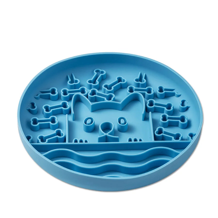 Alimentador de silicona para mascotas, estera para lamer alimentos