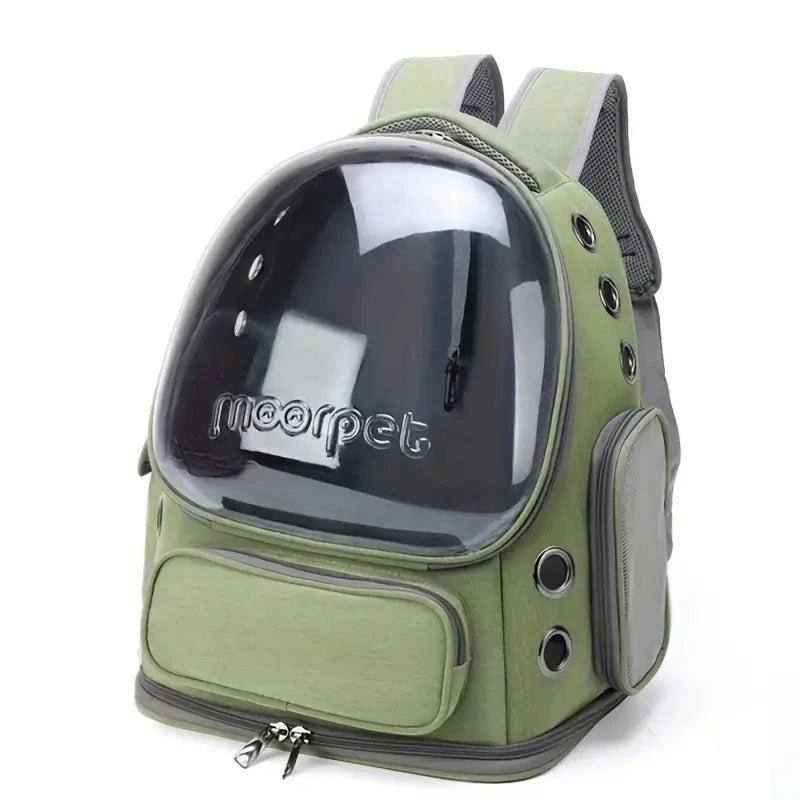 Mochila transportadora portátil para mascotas, bolsa de burbujas transpirable, cómoda y elegante para gatos y perros