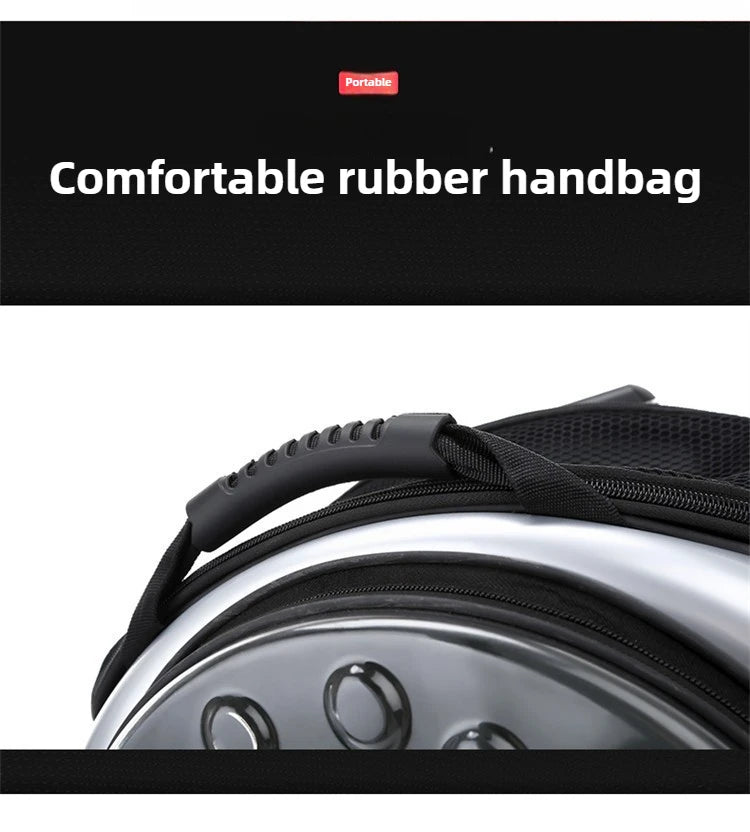 Bolsa transparente para gatos, transportador multiusos de doble hombro para gatos