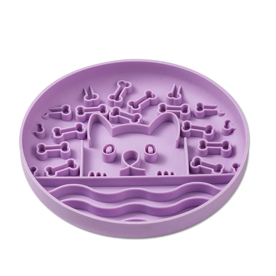 Alimentador de silicona para mascotas, estera para lamer alimentos