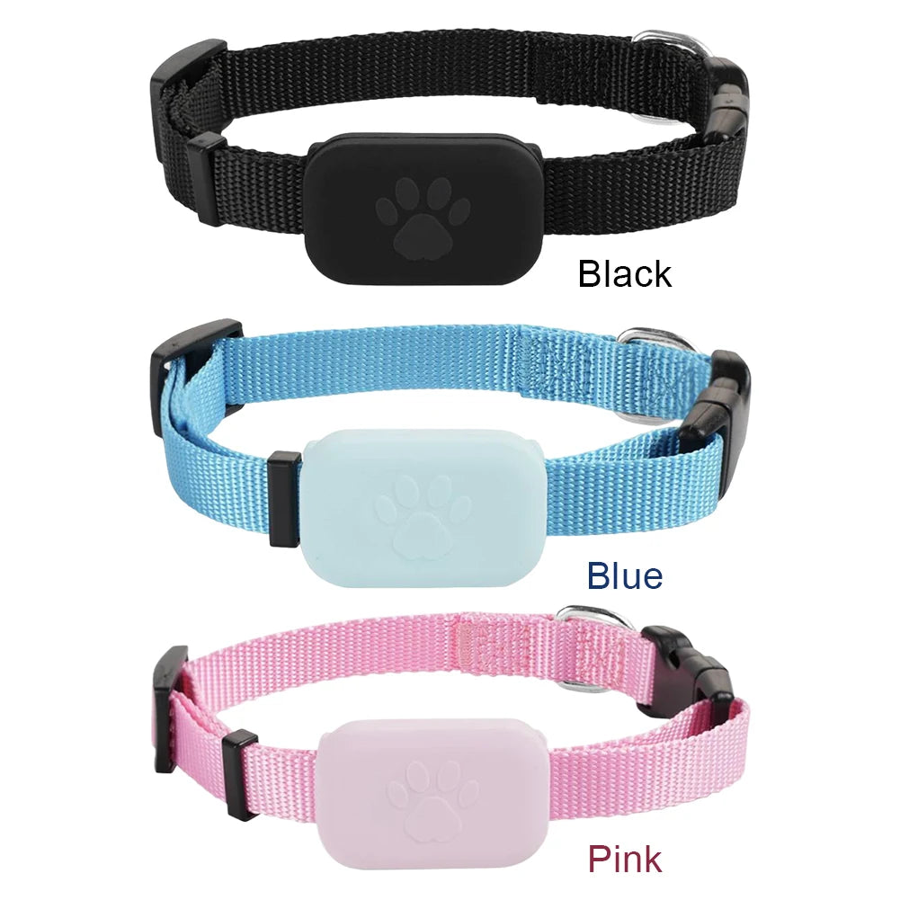 Rastreador GPS para Mascotas con Collar Ajustable, Localizador Inteligente para Perros y Gatos
