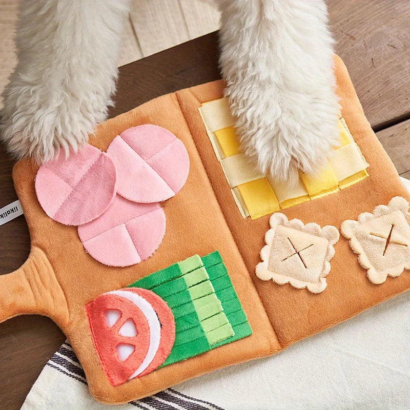 Estera interactiva para perros, juguete rompecabezas de alimentación