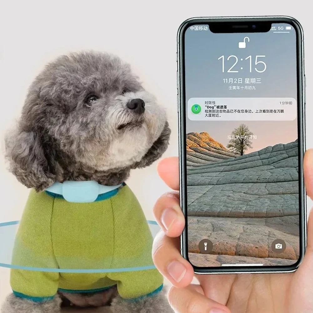 Rastreador GPS para Mascotas con Collar Ajustable, Localizador Inteligente para Perros y Gatos