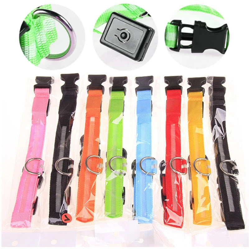Collar Luminoso Recargable por USB, Collar Ajustable con Luz LED