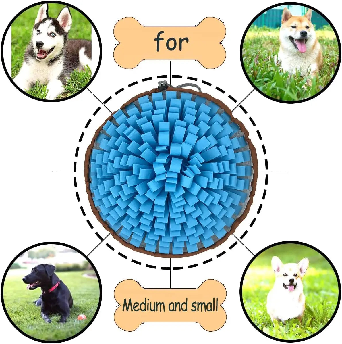 Snuffle-Mat para perros, cuenco de alimentación lenta