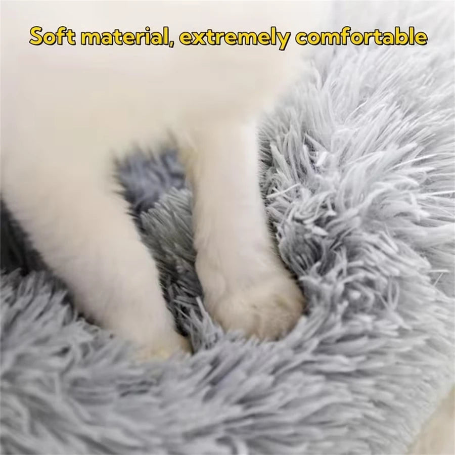 Cama suave para Gato, almohadilla de felpa cálida de piel sintética para perro,