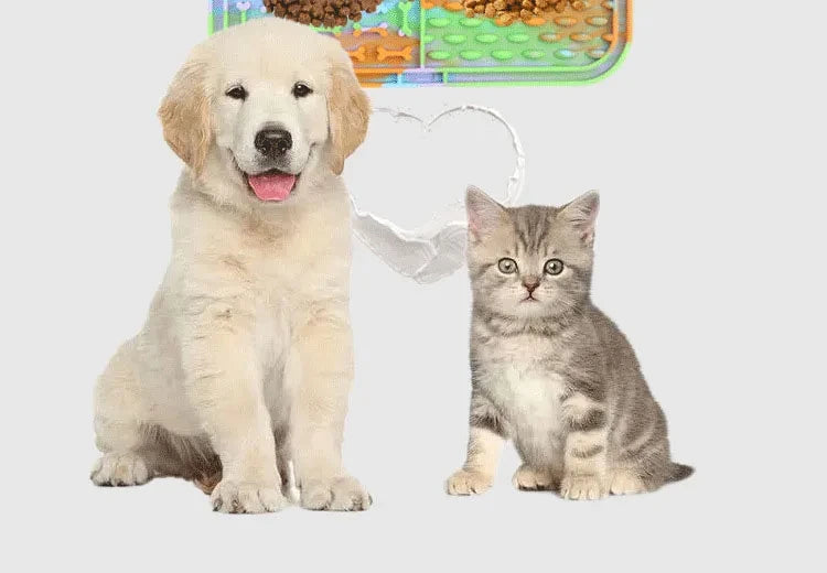 Mantel Individual para mascotas, estera de alimentación lenta para gatos