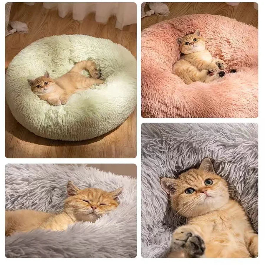 Cama suave para Gato, almohadilla de felpa cálida de piel sintética para perro,