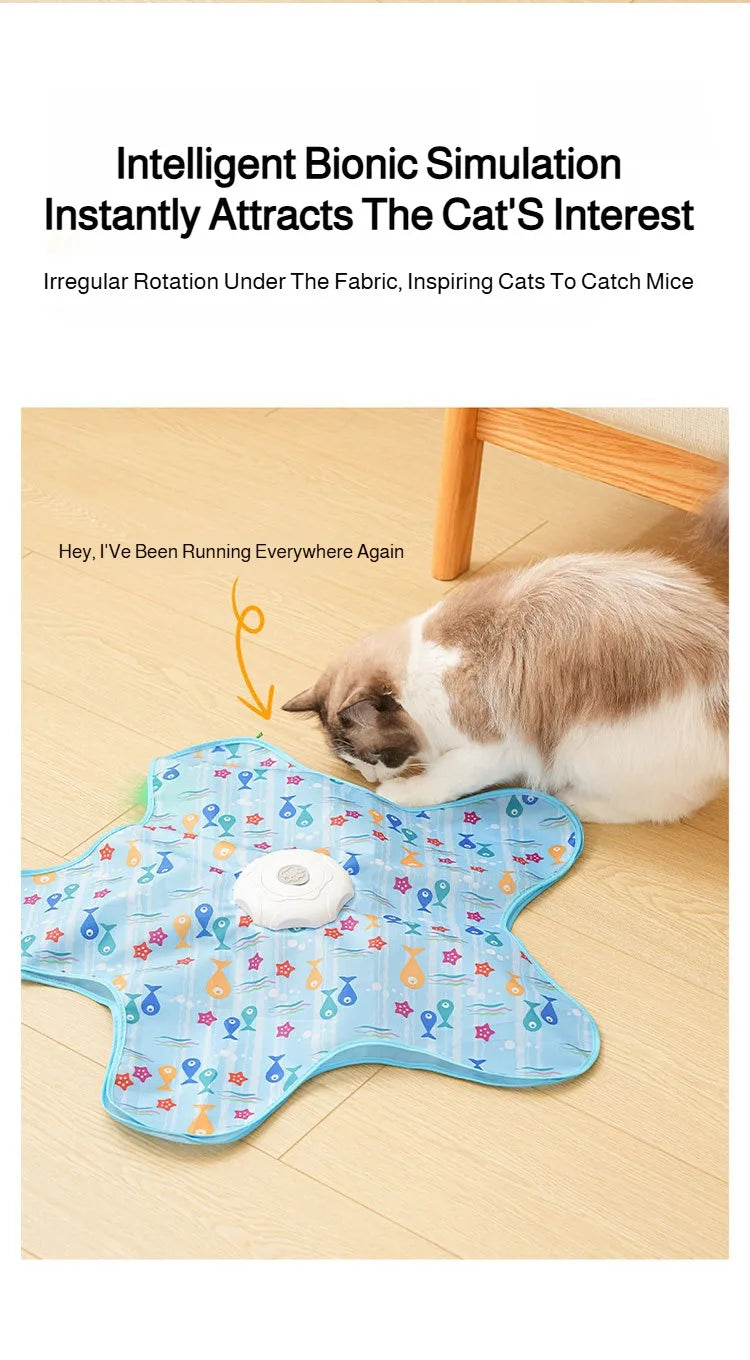 Juguete inteligente inalámbrico automático para gatos resistente a mordeduras 360 °   Sensor de rotación