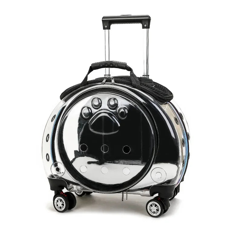 Bolsa transparente para gatos, transportador multiusos de doble hombro para gatos