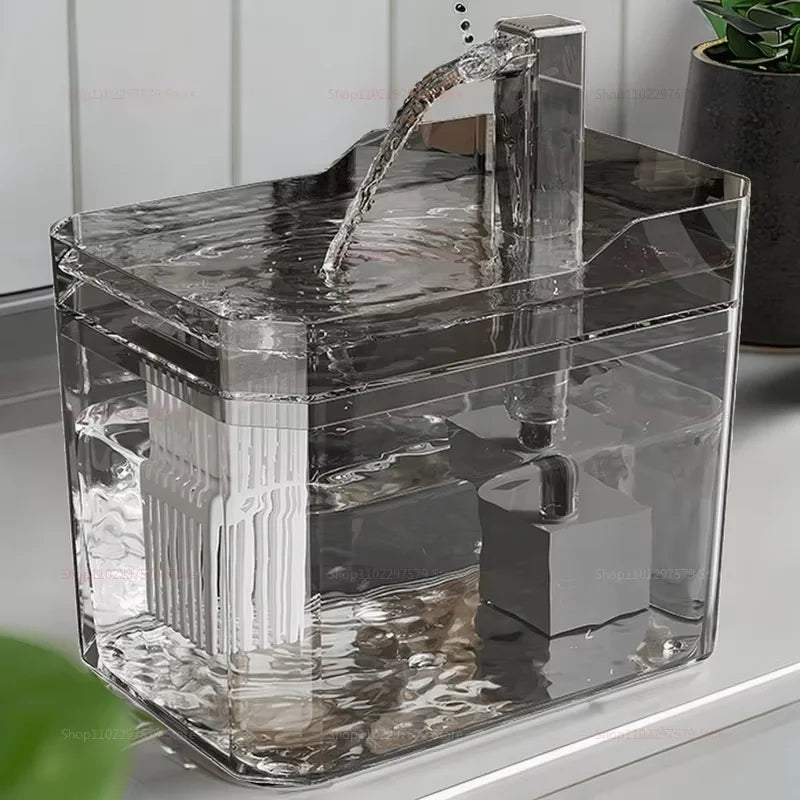Fuente de agua para gatos de 1,5 l, dispensador de agua con filtro automático