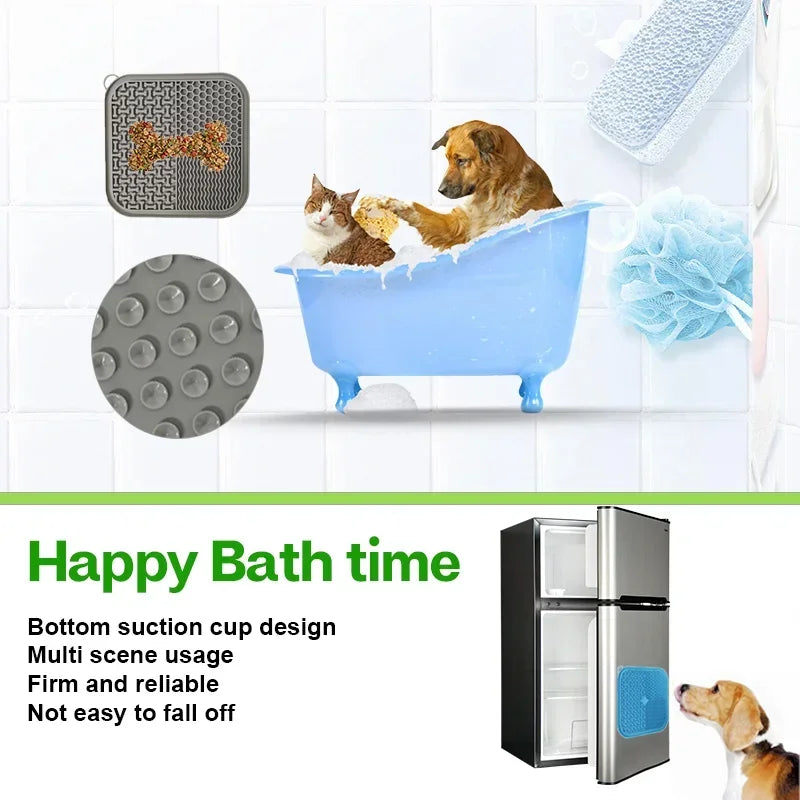 Estera para lamer comedero lento para perros y gatos, almohadilla para lamer de primera calidad