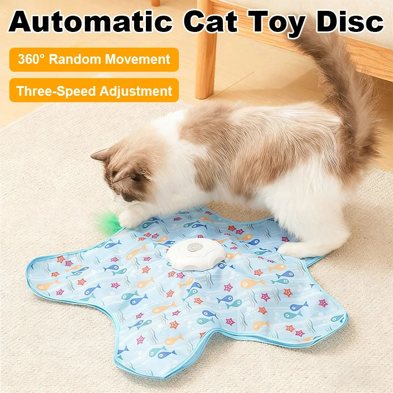 Juguete inteligente inalámbrico automático para gatos resistente a mordeduras 360 °   Sensor de rotación