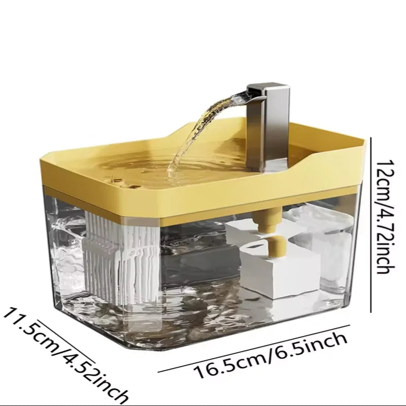 Fuente de agua para gatos de 1,5 l, dispensador de agua con filtro automático