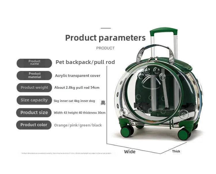 Bolsa transparente para gatos, transportador multiusos de doble hombro para gatos